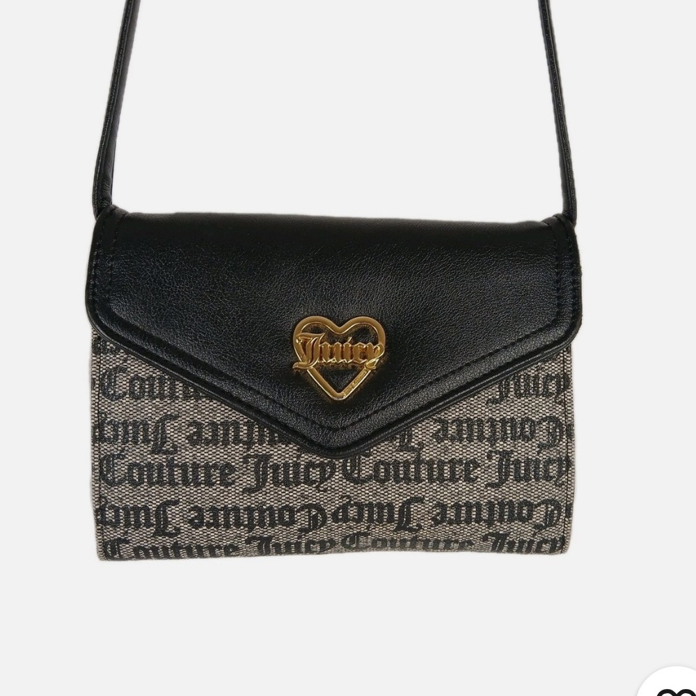 Juicy Couture Crossbody Bag NEW without Tags Goldtone Logo & Latch
Black & Beige